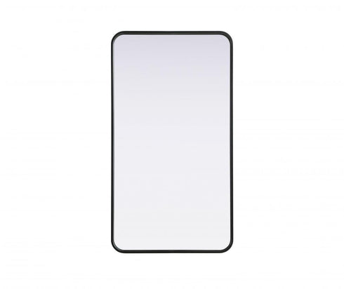 Elegant Lighting Remy Contour Metal Rectangle Mirror 22x40 Inch in Black Model: MR8A2240BLK