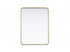 Elegant Lighting Remy Contour Metal Rectangle Mirror 24x32 Inch in Black Model: MR8A2432BLK