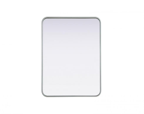 Elegant Lighting Remy Contour Metal Rectangle Mirror 24x32 Inch in Black Model: MR8A2432BLK