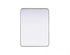 Elegant Lighting Remy Contour Metal Rectangle Mirror 24x32 Inch in Black Model: MR8A2432BLK