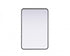 Elegant Lighting Remy Contour Metal Rectangle Mirror 24x36 Inch in Black Model: MR8A2436BLK