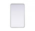 Elegant Lighting Remy Contour Metal Rectangle Mirror 24x40 Inch in Black Model: MR8A2440BLK