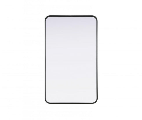 Elegant Lighting Remy Contour Metal Rectangle Mirror 24x40 Inch in Black Model: MR8A2440BLK