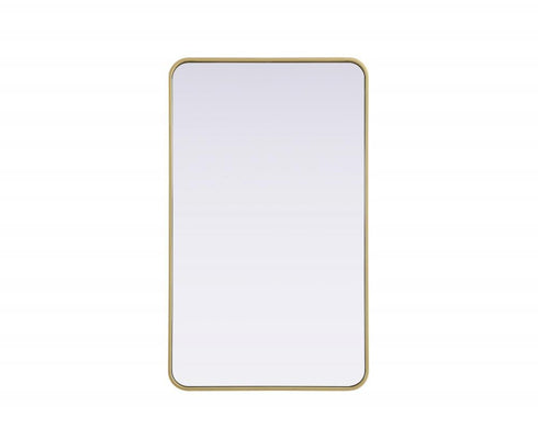 Elegant Lighting Remy Contour Metal Rectangle Mirror 24x40 Inch in Black Model: MR8A2440BLK