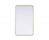 Elegant Lighting Remy Contour Metal Rectangle Mirror 24x40 Inch in Black Model: MR8A2440BLK