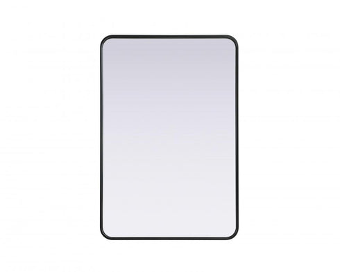 Elegant Lighting Remy Contour Metal Rectangle Mirror 27x40 Inch in Black Model: MR8A2740BLK
