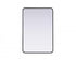 Elegant Lighting Remy Contour Metal Rectangle Mirror 27x40 Inch in Black Model: MR8A2740BLK