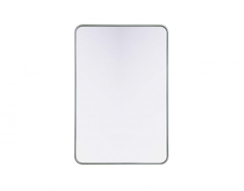 Elegant Lighting Remy Contour Metal Rectangle Mirror 27x40 Inch in Black Model: MR8A2740BLK