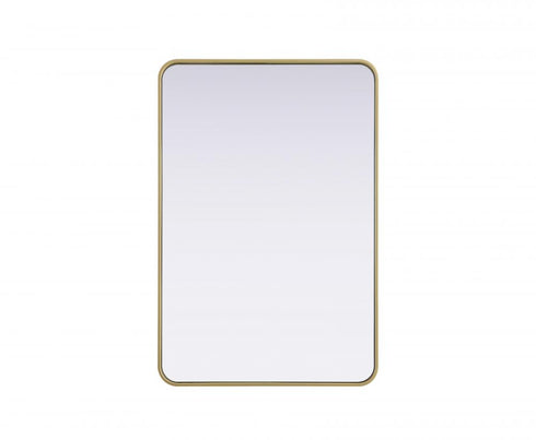 Elegant Lighting Remy Contour Metal Rectangle Mirror 27x40 Inch in Black Model: MR8A2740BLK