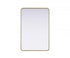 Elegant Lighting Remy Contour Metal Rectangle Mirror 27x40 Inch in Black Model: MR8A2740BLK
