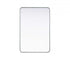 Elegant Lighting Remy Contour Metal Rectangle Mirror 28x42 Inch in Black Model: MR8A2842BLK