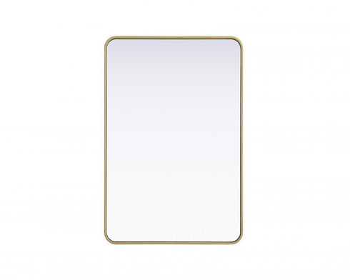 Elegant Lighting Remy Contour Metal Rectangle Mirror 28x42 Inch in Black Model: MR8A2842BLK