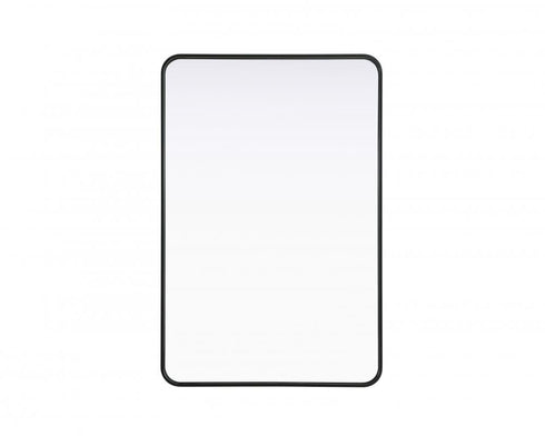 Elegant Lighting Remy Contour Metal Rectangle Mirror 28x42 Inch in Black Model: MR8A2842BLK