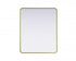 Elegant Lighting Remy Contour Metal Rectangle Mirror 30x36 Inch in Black Model: MR8A3036BLK