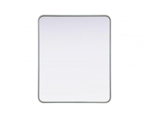 Elegant Lighting Remy Contour Metal Rectangle Mirror 30x36 Inch in Black Model: MR8A3036BLK