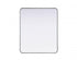 Elegant Lighting Remy Contour Metal Rectangle Mirror 30x36 Inch in Black Model: MR8A3036BLK