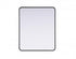 Elegant Lighting Remy Contour Metal Rectangle Mirror 30x36 Inch in Black Model: MR8A3036BLK