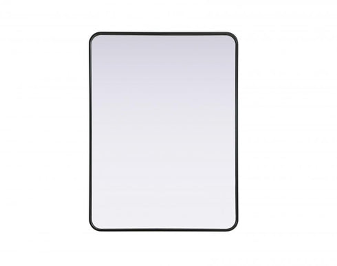 Elegant Lighting Remy Contour Metal Rectangle Mirror 30x40 Inch in Black Model: MR8A3040BLK