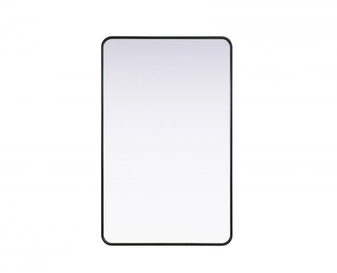 Elegant Lighting Remy Contour Metal Rectangle Mirror 30x48 Inch in Black Model: MR8A3048BLK