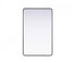 Elegant Lighting Remy Contour Metal Rectangle Mirror 30x48 Inch in Black Model: MR8A3048BLK