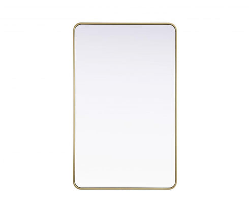 Elegant Lighting Remy Contour Metal Rectangle Mirror 30x48 Inch in Black Model: MR8A3048BLK