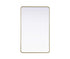 Elegant Lighting Remy Contour Metal Rectangle Mirror 30x48 Inch in Black Model: MR8A3048BLK