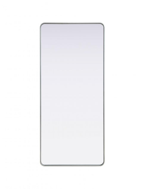 Elegant Lighting Remy Contour Metal Rectangle Mirror 32x72 Inch in Black Model: MR8A3272BLK