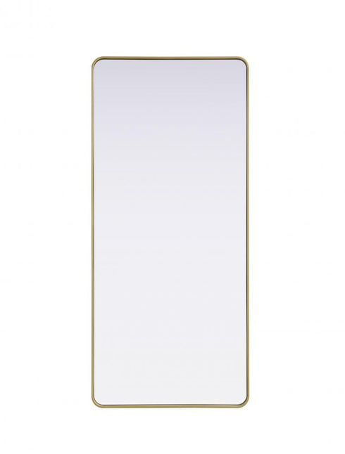 Elegant Lighting Remy Contour Metal Rectangle Mirror 32x72 Inch in Black Model: MR8A3272BLK
