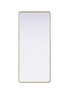 Elegant Lighting Remy Contour Metal Rectangle Mirror 32x72 Inch in Black Model: MR8A3272BLK