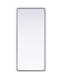 Elegant Lighting Remy Contour Metal Rectangle Mirror 32x72 Inch in Black Model: MR8A3272BLK