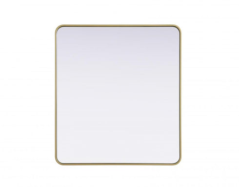 Elegant Lighting Remy Contour Metal Rectangle Mirror 36x40 Inch in Black Model: MR8A3640BLK