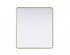 Elegant Lighting Remy Contour Metal Rectangle Mirror 36x40 Inch in Black Model: MR8A3640BLK
