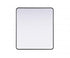 Elegant Lighting Remy Contour Metal Rectangle Mirror 36x40 Inch in Black Model: MR8A3640BLK
