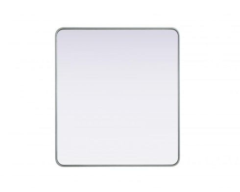 Elegant Lighting Remy Contour Metal Rectangle Mirror 36x40 Inch in Black Model: MR8A3640BLK