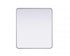 Elegant Lighting Remy Contour Metal Rectangle Mirror 36x40 Inch in Black Model: MR8A3640BLK