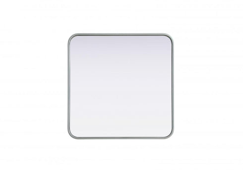 Elegant Lighting Remy Contour Metal Square Mirror 24x24 Inch in Black Model: MR8A2424BLK