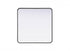 Elegant Lighting Remy Contour Metal Square Mirror 30x30 Inch in Black Model: MR8A3030BLK
