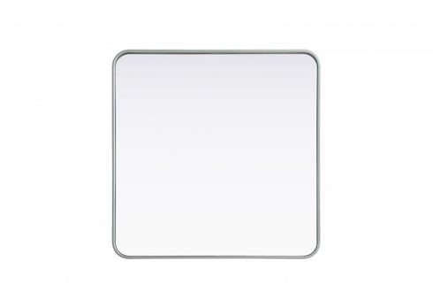 Elegant Lighting Remy Contour Metal Square Mirror 30x30 Inch in Black Model: MR8A3030BLK