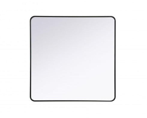 Elegant Lighting Remy Contour Metal Square Mirror 42x42 Inch in Black Model: MR8A4242BLK