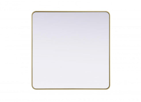 Elegant Lighting Remy Contour Metal Square Mirror 42x42 Inch in Black Model: MR8A4242BLK