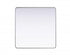 Elegant Lighting Remy Contour Metal Square Mirror 42x42 Inch in Black Model: MR8A4242BLK