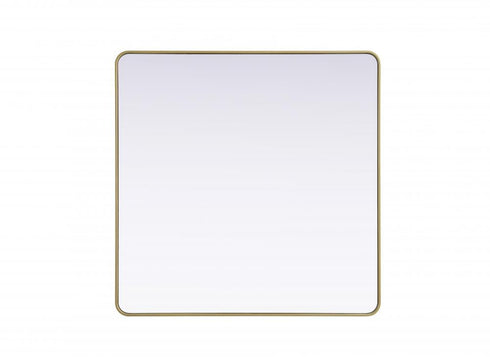 Elegant Lighting Remy Contour Metal Square Mirror 48x48 Inch in Black Model: MR8A4848BLK