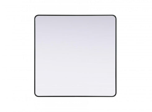 Elegant Lighting Remy Contour Metal Square Mirror 48x48 Inch in Black Model: MR8A4848BLK
