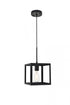 Elegant Lighting Resolute 1 light black Pendant Model: LD4063D8BK
