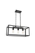 Elegant Lighting Resolute 3 light black Pendant Model: LD4063D25BK
