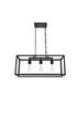 Elegant Lighting Resolute 3 light black Pendant Model: LD4063D25BK
