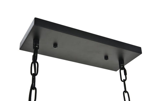 Elegant Lighting Resolute 4 light black Pendant Model: LD4063D32BK