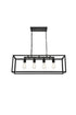 Elegant Lighting Resolute 4 light black Pendant Model: LD4063D32BK