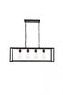 Elegant Lighting Resolute 4 light black Pendant Model: LD4063D32BK