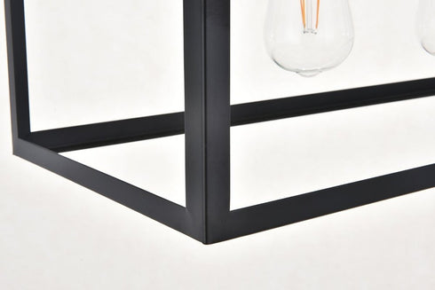 Elegant Lighting Resolute 5 light black Pendant Model: LD4063D38BK